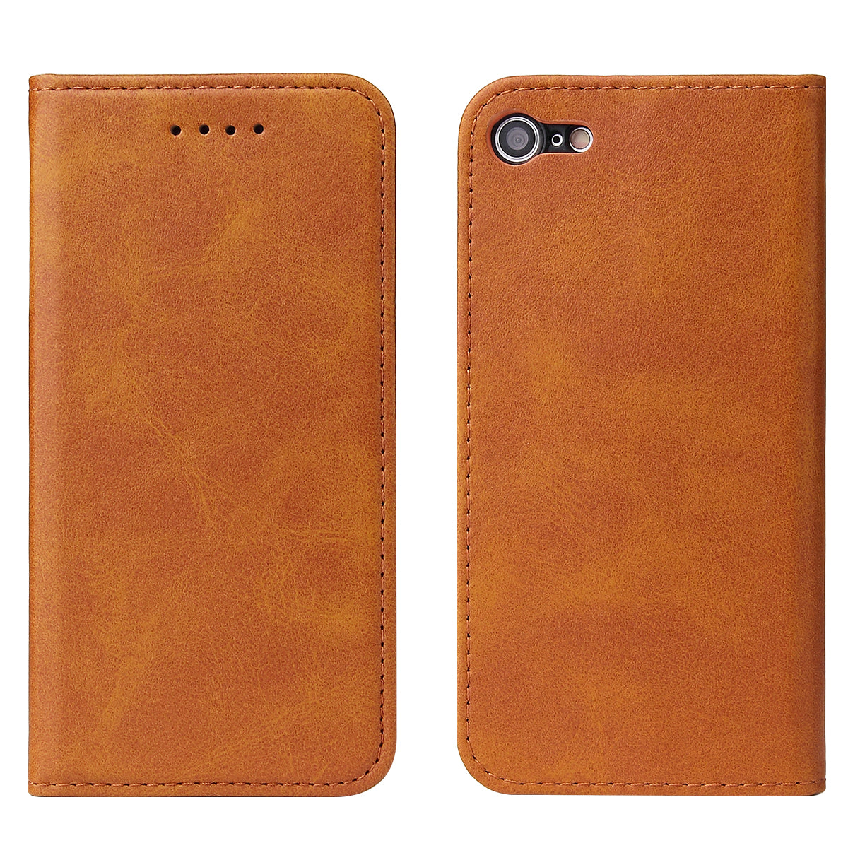 For iPhone SE (2020) / SE (2022) / 7 / 8 4.7 inch Calf Texture Wallet Magnetic Leather Stand Phone Case - Brown For iPhone SE (2020) / SE (2022) / 7 / 8 4.7 inch Calf Texture Wallet Magnetic Leather Stand Phone Case - Brown